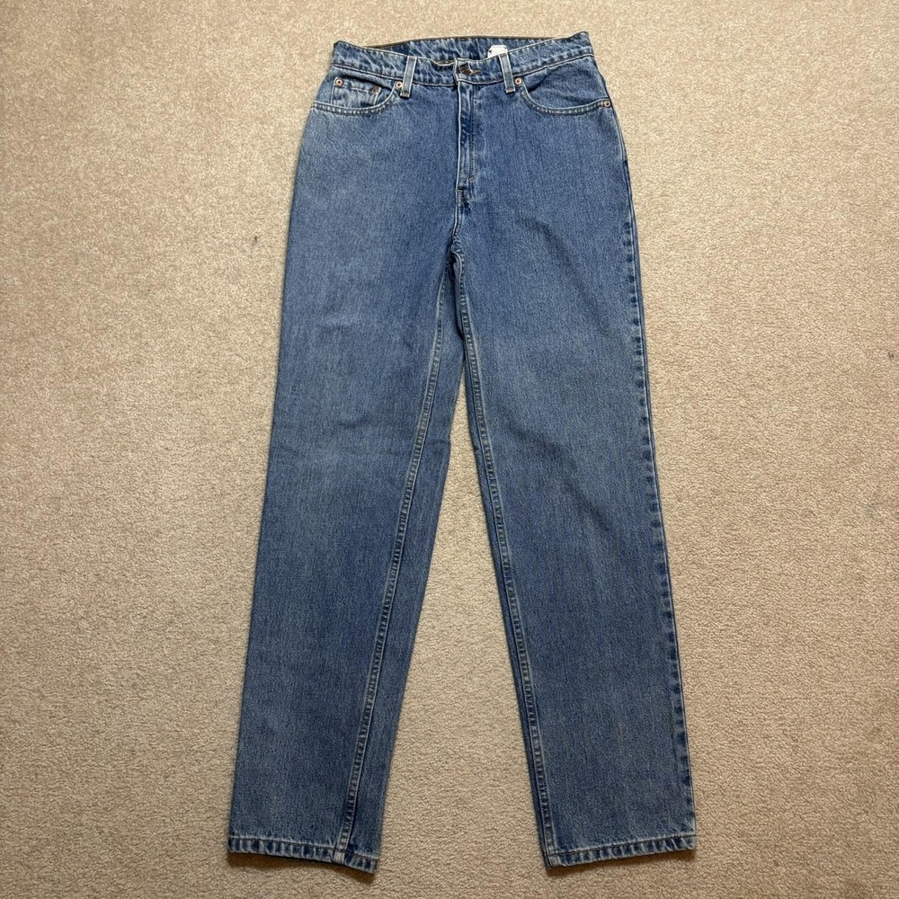 Vtg Levis 512 Jeans Womens 12 30x33 Blue Slim Fit Straight High Rise Denim 90s